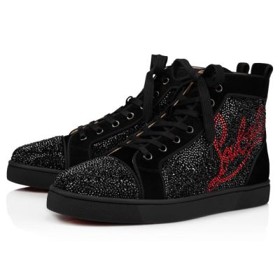 Zapatillas Navy Louis Strass Christian Louboutin Hombre - Negros - 3195003B260